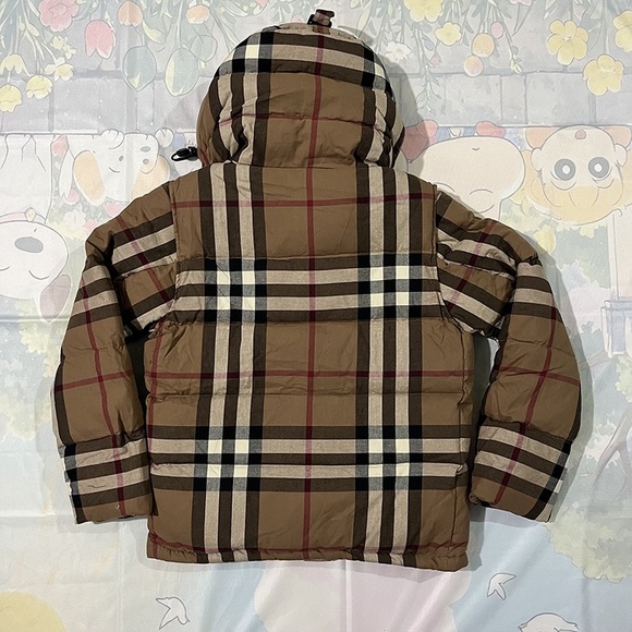 Burberry Checked Hooded Down Jacket - Picture 5 of 15